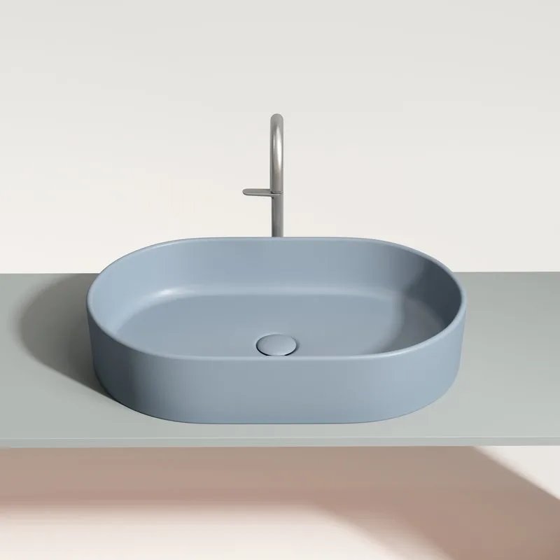 Накладная раковина Ceramicanova Element CN6048MHL серо-голубая матовая Sancos — официальный сайт