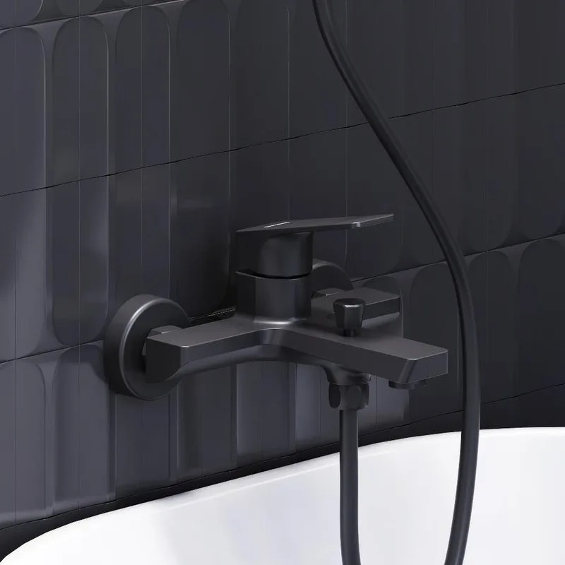 Смеситель для ванны с душем Damixa Merkur 401000300, черный Sancos — официальный сайт