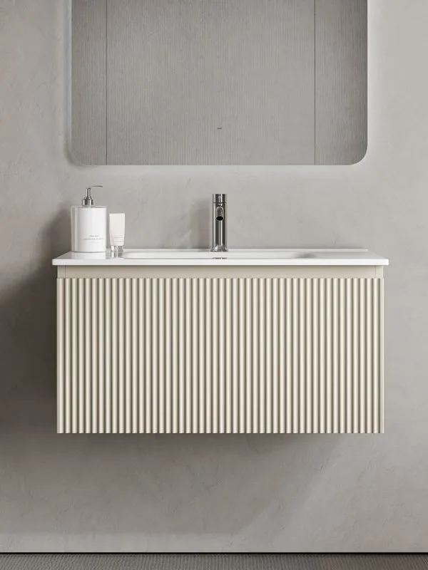 Тумба под раковину Sancos Snob R 1.0 80 подвесная Beige soft (капучино), SNR1.080CE Sancos — официальный сайт