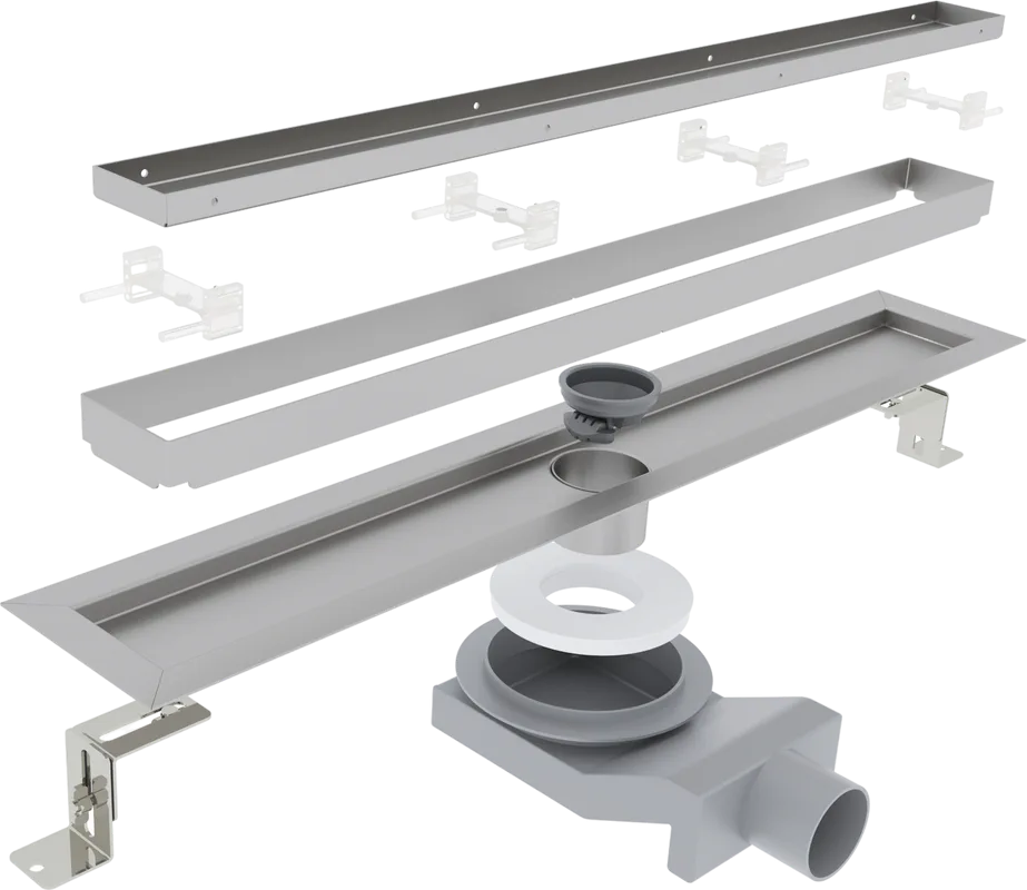 Душевой трап (лоток) Plumberia Selection PST In-Tile 70 см, нержавеющая сталь матовая Sancos — официальный сайт