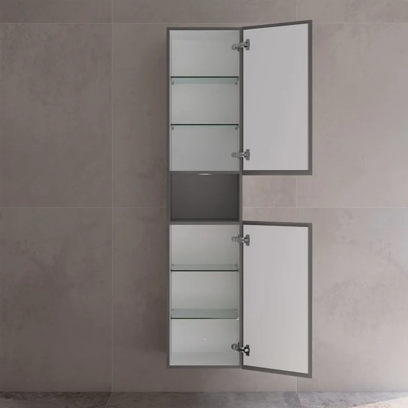 Шкаф-пенал для ванной Keuco Stageline 32831 R, инокс матовый Sancos — официальный сайт