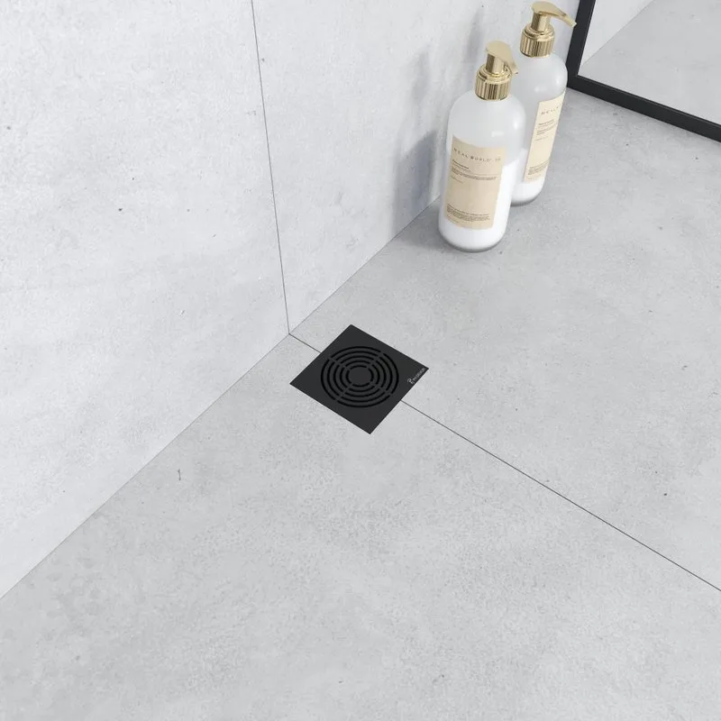 Душевой трап Boheme Smart Design 10x10 см, черный Sancos — официальный сайт