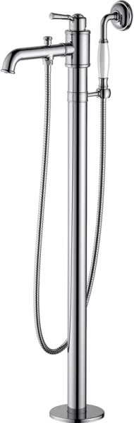 Напольный смеситель для ванны с душем AQUATEK Классик AQ1545CR, С ВНУТРЕННЕЙ ЧАСТЬЮ, хром Sancos — Оригинал