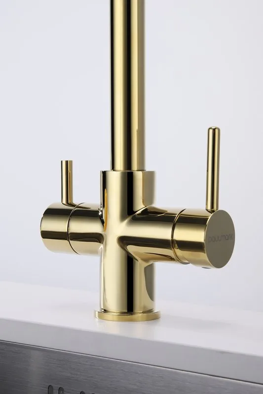 Смеситель для кухни Paulmark Lange 214212-G, золото Sancos — официальный сайт