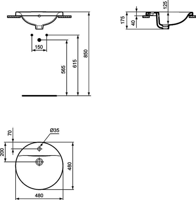 Раковина Ideal Standard Connect E504201 48 см Sancos — официальный сайт
