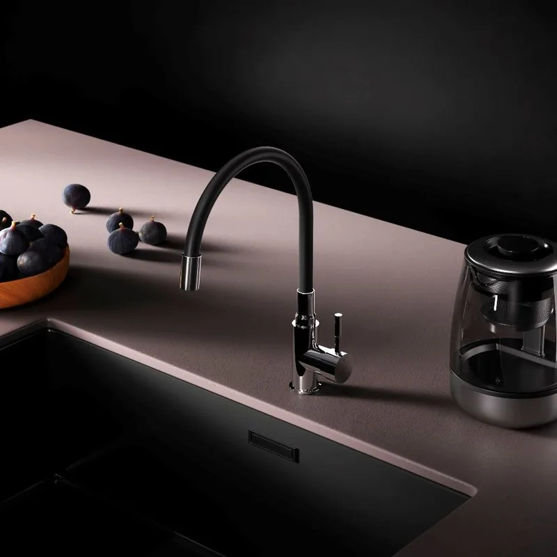 Смеситель для кухни AM.PM X-Joy S F85B07602, черный, хром Sancos — официальный сайт