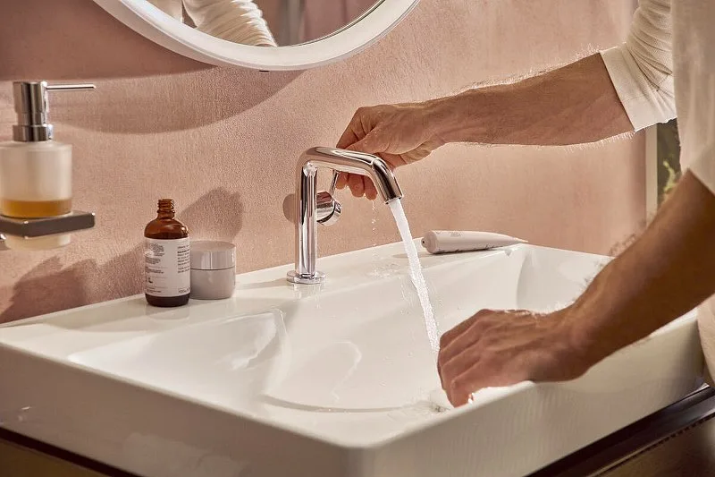 Смеситель для раковины Hansgrohe Tecturis S 73320000 хром Sancos — официальный сайт