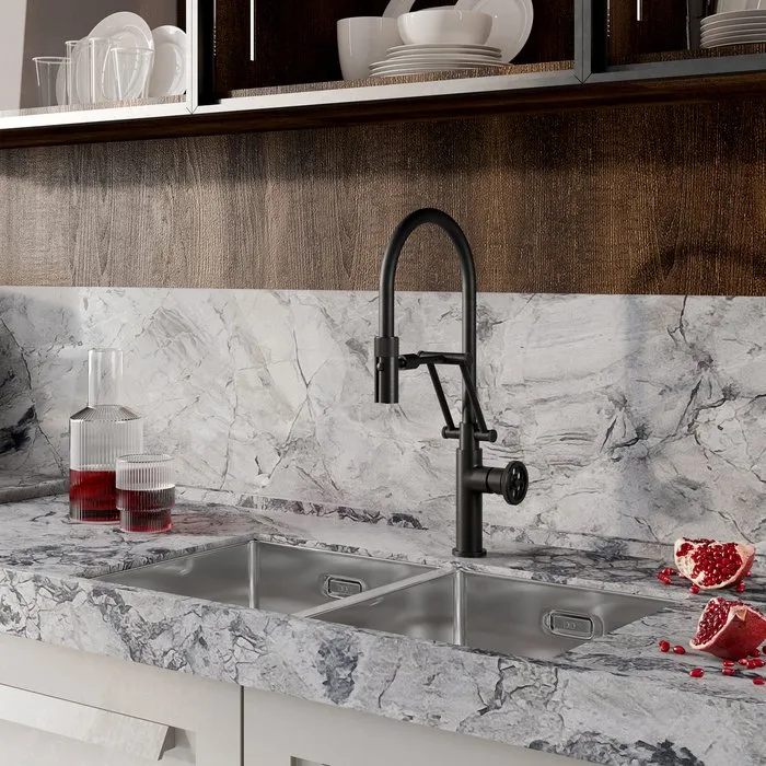 Смеситель для кухни IDDIS Grange GRABLFLi05 черный матовый с гибким изливом Sancos — официальный сайт
