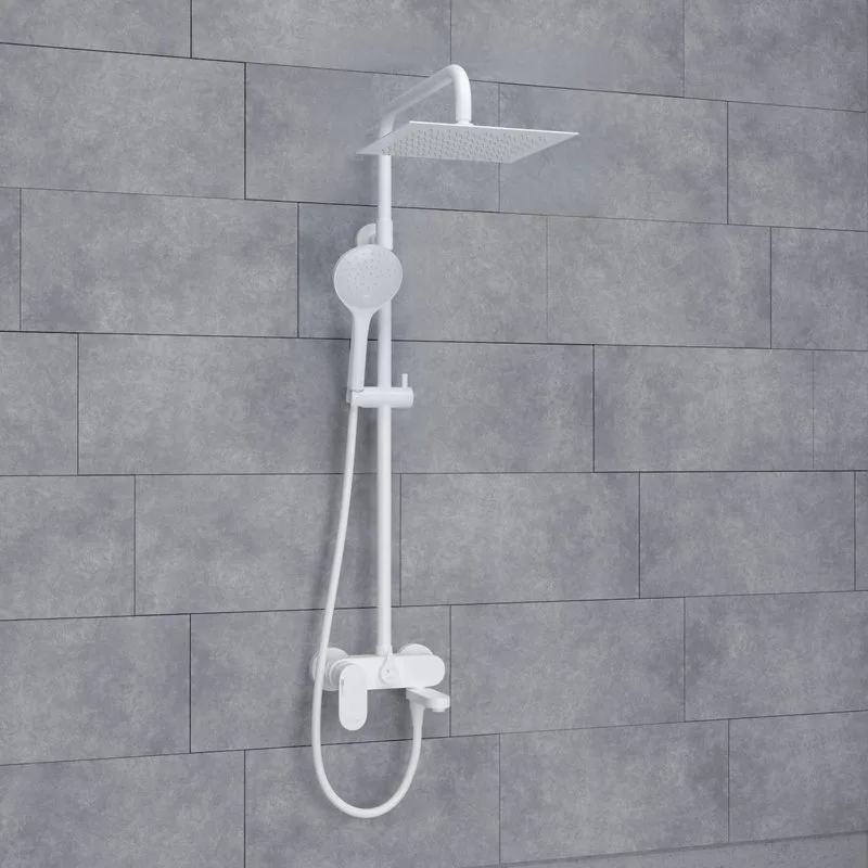 Душевая стойка Wasserkraft Mindel 8500 A185.254.155.WM, белая Sancos — официальный сайт