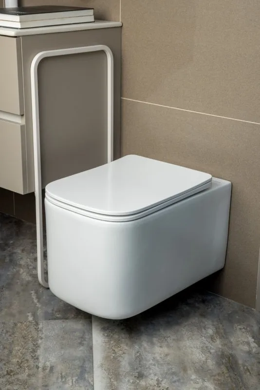 Унитаз подвесной Boheme Mane 970-SET-MW безободковый, с микролифтом, белый матовый Sancos — официальный сайт