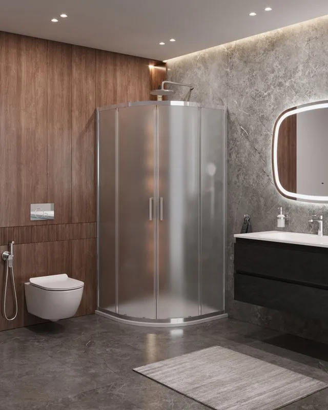 Душевой уголок Cezares Molveno R 2 100 P Cr стекло punto Sancos — официальный сайт