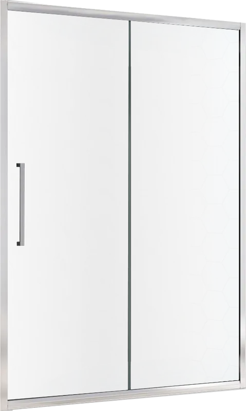 Душевая дверь в нишу Abber Schwarzer Diamant AG30160MH 160 см, профиль хром, стекло матовое Sancos — официальный сайт