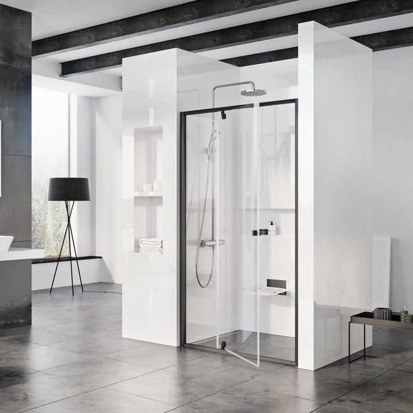 Душевая дверь в нишу Ravak Pivot PDOP2-100 Transparent, профиль черный Sancos — официальный сайт