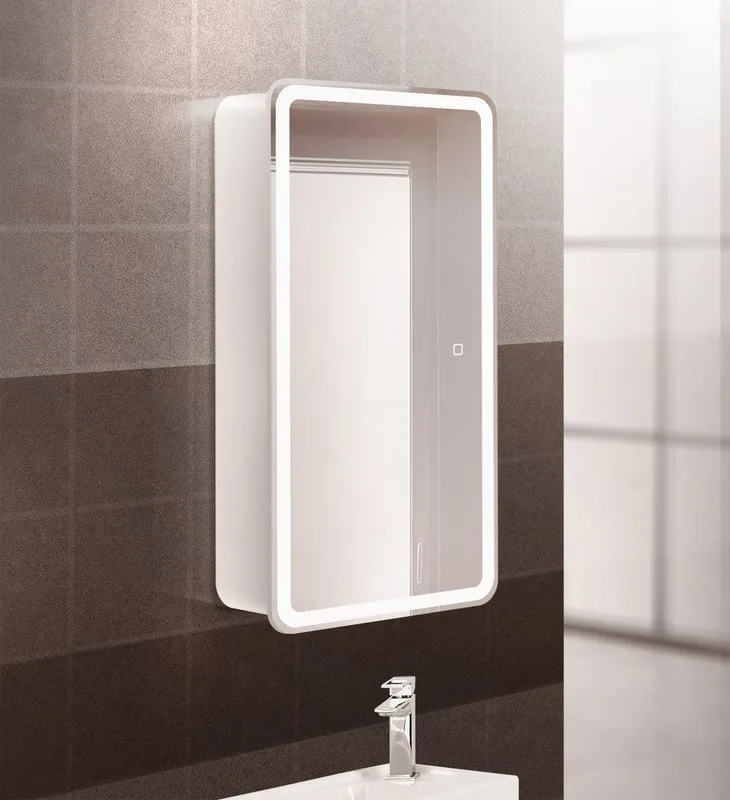 Зеркало-шкаф BelBagno Marino SPC-MAR-400/800-1A-LED-TCH с подсветкой Sancos — официальный сайт