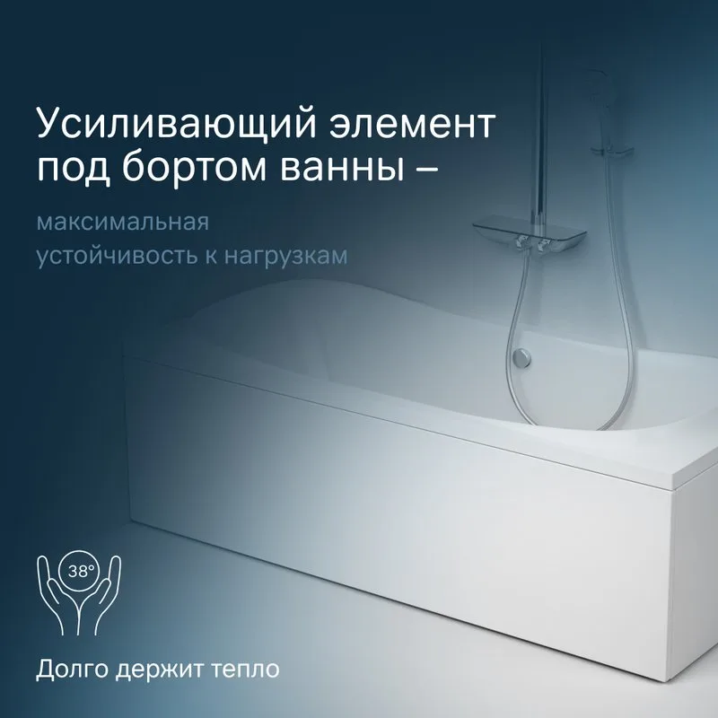 Акриловая ванна AM.PM Sensation W30A-180-080W-A без опоры 180x80 см, пристенная, белая Sancos — официальный сайт