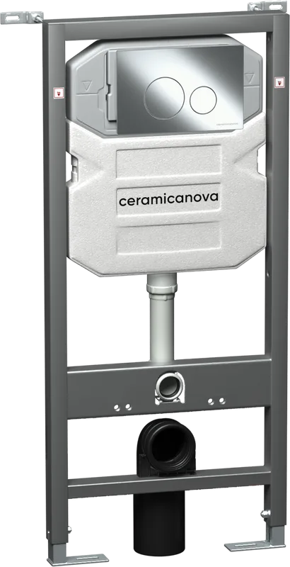Система инсталляции для унитазов Ceramicanova Envision Round CN1001CH, кнопка хром Sancos — официальный сайт