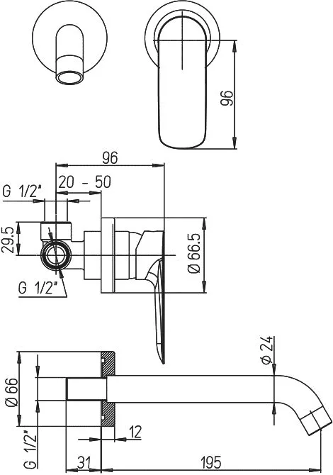 Смеситель для раковины Paini Nove 09PZ208 С ВНУТРЕННЕЙ ЧАСТЬЮ, черный матовый Sancos — официальный сайт