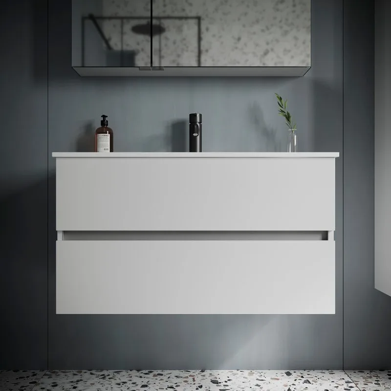 Тумба с раковиной Sancos Urban 90 см белый глянец Sancos — официальный сайт
