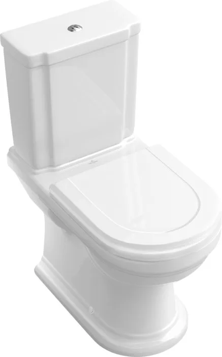 Крышка-сиденье Villeroy & Boch Hommage 8809S1R1 альпийский белый, с микролифтом, петли хром Sancos — официальный сайт