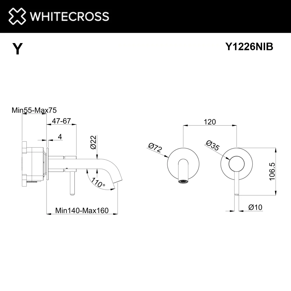 Смеситель для раковины WHITECROSS Y Y1226NIB брашированный никель Sancos — официальный сайт
