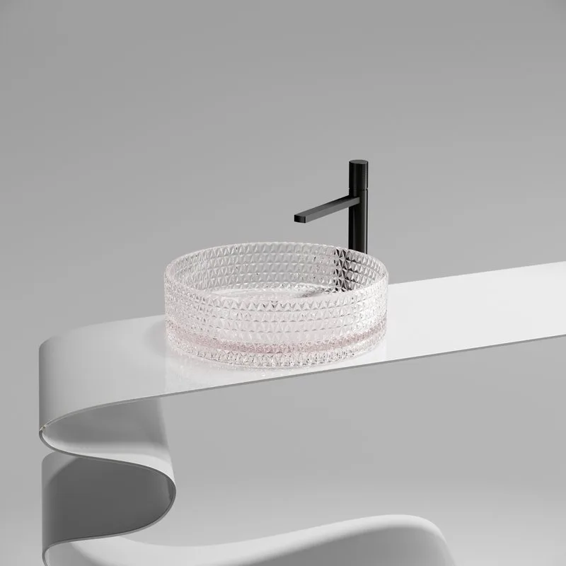 Накладная раковина Ceramicanova Cristal CN6062 прозрачная Sancos — официальный сайт