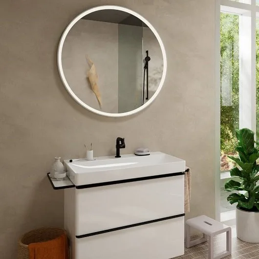 Смеситель для раковины Hansgrohe Tecturis S Fine 110 CoolStart 73320670 матовый черный Sancos — официальный сайт