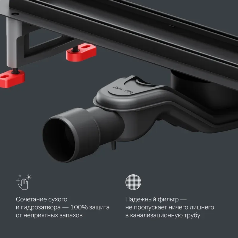Душевой трап (лоток) AM.PM MasterFlow Tile 50 см, черный матовый Sancos — официальный сайт