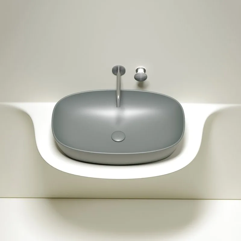 Накладная раковина Ceramicanova Element CN6049MH антрацит матовая Sancos — официальный сайт