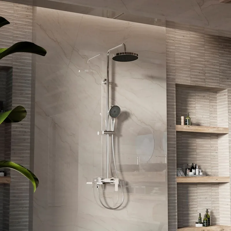 Душевая стойка Vincea VSFS-413CH с изливом, хром Sancos — официальный сайт