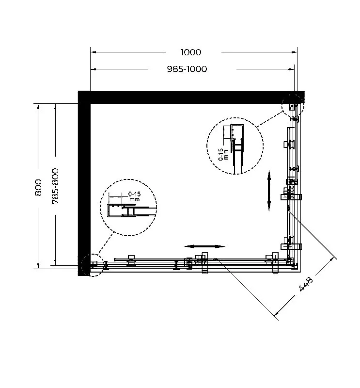 Душевой уголок BelBagno Marino -AH-2-100/80-C-CR профиль хром Sancos — официальный сайт