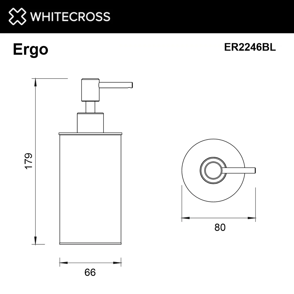 Дозатор WHITECROSS Ergo ER2246BL черный матовый Sancos — официальный сайт