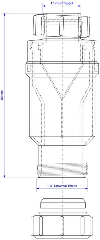 Сифон для раковины McAlpine MRNRV32-PB Sancos — официальный сайт