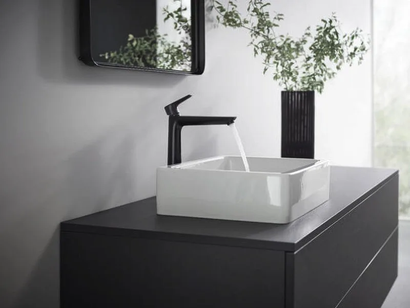 Смеситель для раковины Hansgrohe Talis E 240 71716670 с донным клапаном, матовый черный Sancos — официальный сайт
