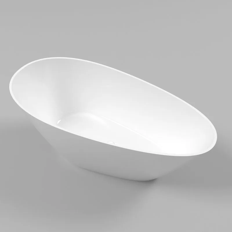 Ванна из искусственного камня WHITECROSS Spinel C 150x70 см, отдельностоящая, белая, овальная, с дон Sancos — официальный сайт