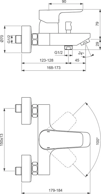 Комплект для ванной Ideal Standard Ceraplan III BD005AA Sancos — официальный сайт