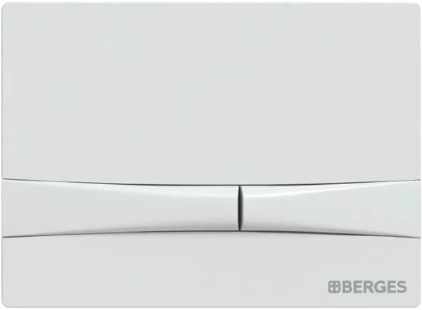 Кнопка смыва Berges Novum F4 soft touch белая Sancos — Оригинал