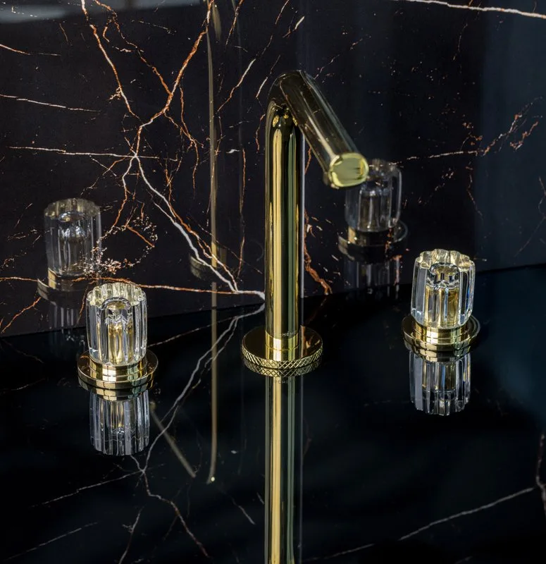 Смеситель для раковины Boheme Elegante 152-G-EL золото Sancos — официальный сайт