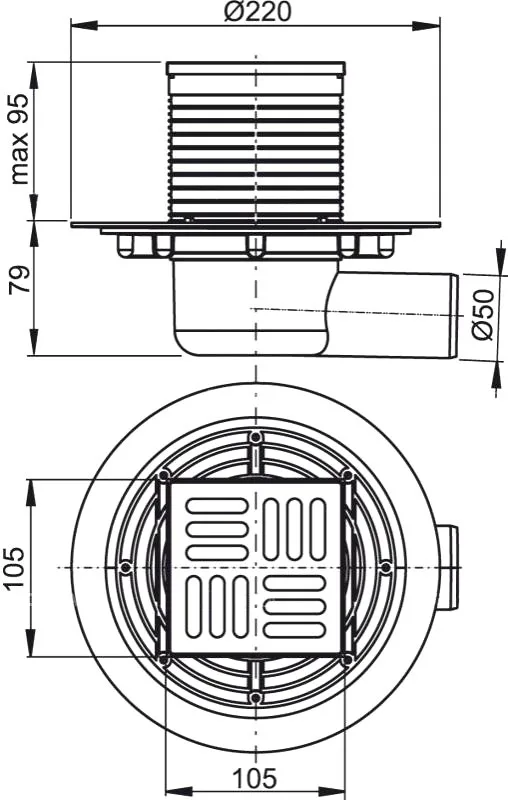Душевой трап AlcaPlast APV 1311 Sancos — официальный сайт