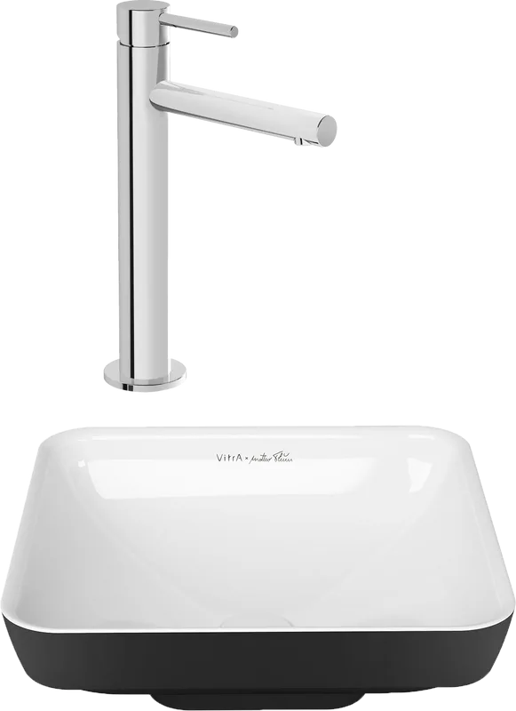 Комплект Раковина VitrA Water jewels 4441B097 квадратная + Смеситель VitrA Origin для раковины Sancos — официальный сайт