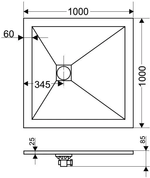 Поддон для душа RGW Stone Tray ST-0100W 100х100 Sancos — официальный сайт