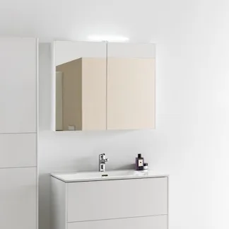 Зеркало-шкаф Laufen Base 80 белое глянцевое Sancos — официальный сайт