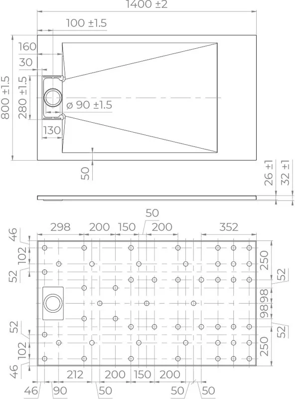 Поддон для душа RGW TUS W 140x80 Sancos — официальный сайт
