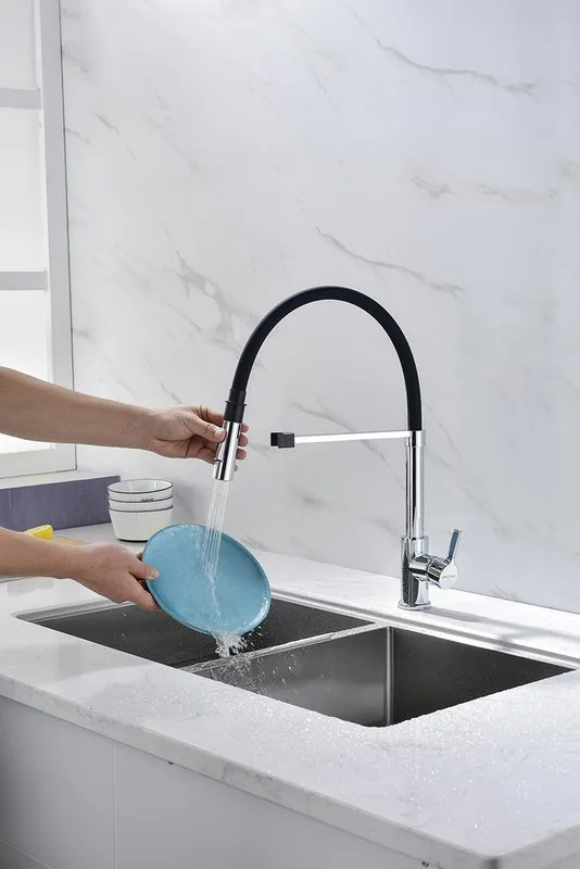 Смеситель для кухни Paulmark Halt Ha214021-CR хром, с гибким изливом Sancos — официальный сайт
