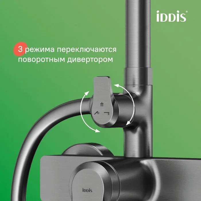 Душевая стойка IDDIS Parker PARGM3Fi06, матовый графит Sancos — официальный сайт