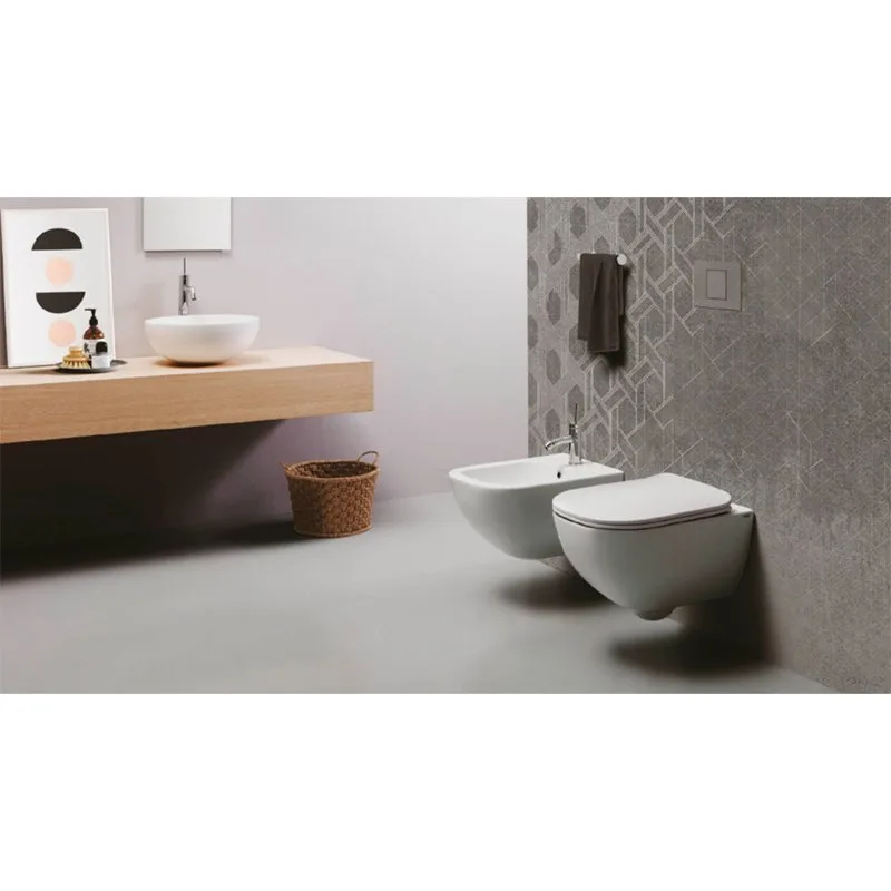 Унитаз подвесной Plumberia Selection Ixo ceramica KIT XO5000BL Slim безободковый, с микролифтом, гля Sancos — официальный сайт