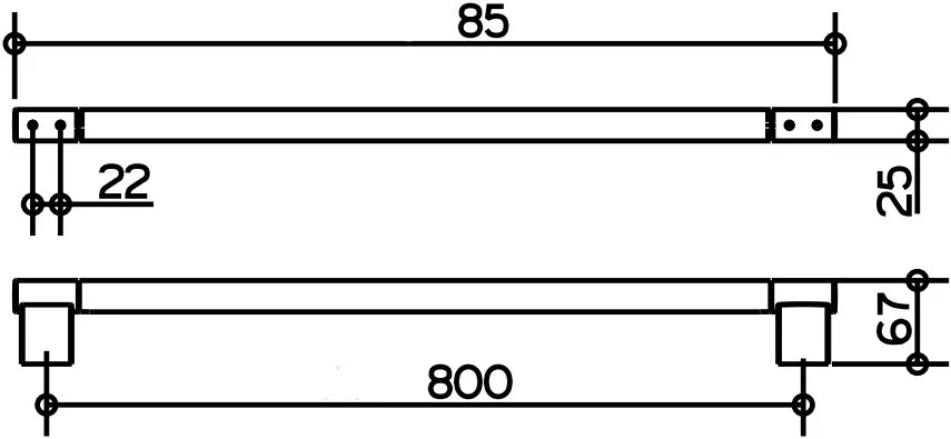 Полотенцедержатель Keuco Plan 14901370800 85 см, черный Sancos — официальный сайт