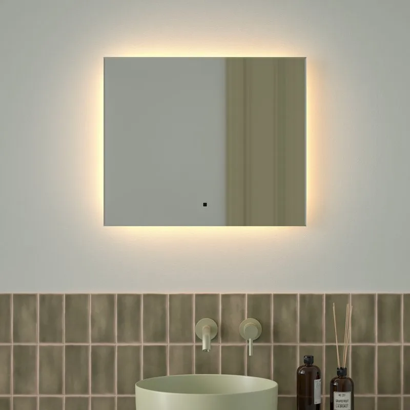 Зеркало Defesto Glow DF 2513RH 60х50 с LED-подсветкой, 3000 K, инфракрасный выключатель