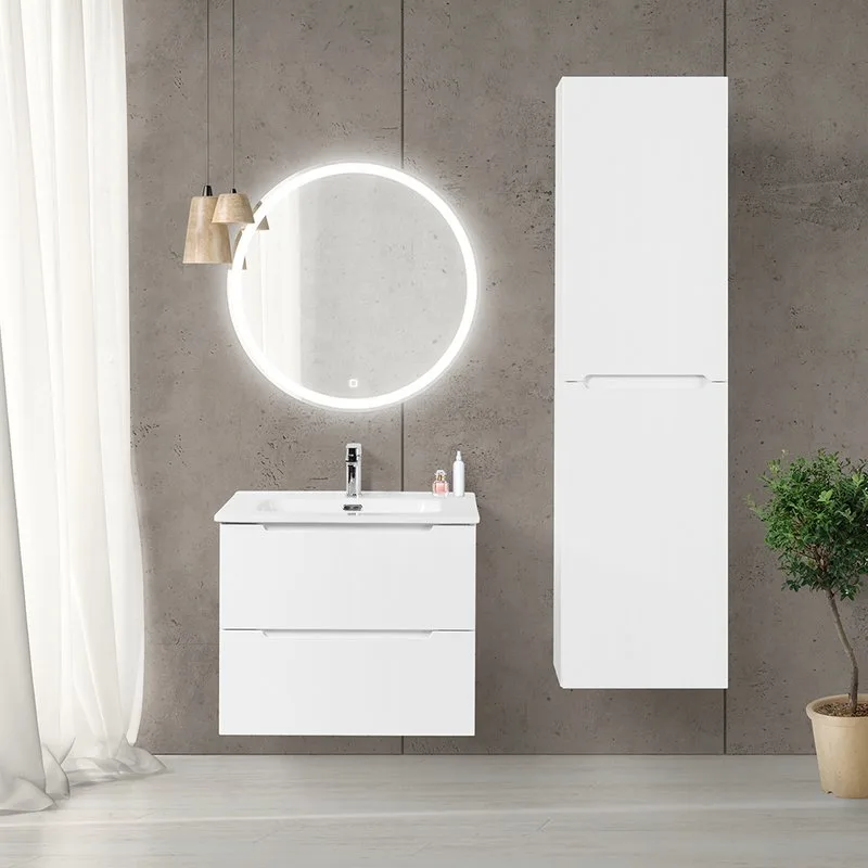 Шкаф-пенал для ванной BelBagno Etna 40 R bianco lucido Sancos — официальный сайт