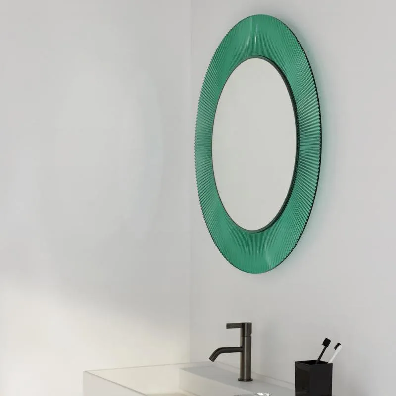 Зеркало круглое Laufen Kartell by Laufen 80 изумрудное, с подсветкой Sancos — официальный сайт