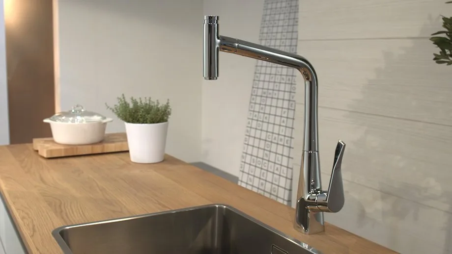 Смеситель для кухни Hansgrohe Metris 14820000 Sancos — официальный сайт
